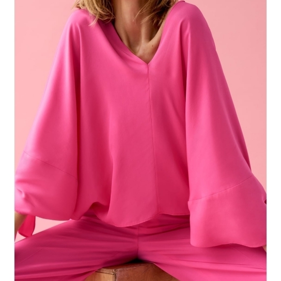 ZARA fluid tied blouse - Picture 2 of 8